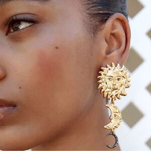 ZARA SUN AND MOON EARRINGS